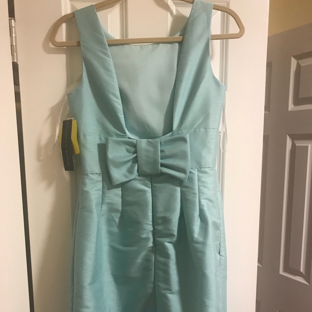 Alfred Sung Bridesmaid/cocktail dress bow back